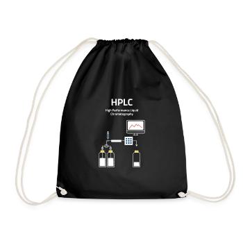 HPLC High Performance Liquid Chromatography - Drawstring Bag - black - Front