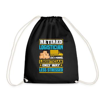 Logistics Logistician Retired Logistician - Drawstring Bag - black - Front
