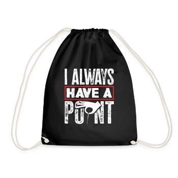 Acupuncture Acupuncturist I Always Have A Point - Drawstring Bag - black - Front
