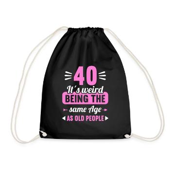 Étrange au même âge que le vieux 40e anniversaire - Sac de sport léger - noir - Devant