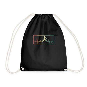 Funny Cool Martial Arts Pulse Japanese Love - Drawstring Bag - black - Front