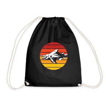 Liebt Kobold Hai Geschenk - Turnbeutel - Schwarz - Vorne