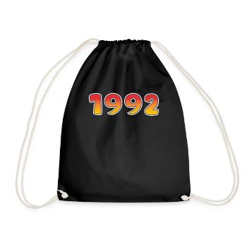 Année 1992 En Orange - Design Jaune - Sac de sport léger - noir - Devant