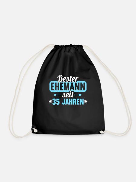 Beste Ehefrau Bester Ehemann seit 35 Jahren - Turnbeutel - Schwarz