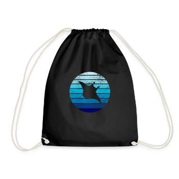 Stingray - Drawstring Bag - black - Front