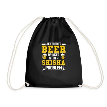 Shisha Beer Saying Hookah Hookah Hookah - Drawstring Bag - black - Front