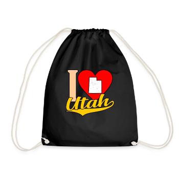 Ich Liebe Utah-geschenk - Turnbeutel - Schwarz - Vorne
