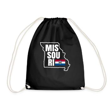 Missouri adventure gift - Drawstring Bag - black - Front
