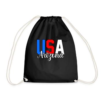 Arizona Usa geschenk - Turnbeutel - Schwarz - Vorne