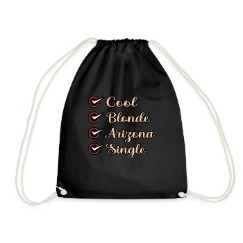 Cooles Blondes Arizona single geschenk - Turnbeutel - Schwarz - Vorne