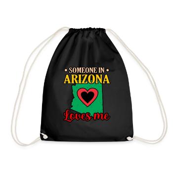 Jemand Liebt Arizona geschenk - Turnbeutel - Schwarz - Vorne