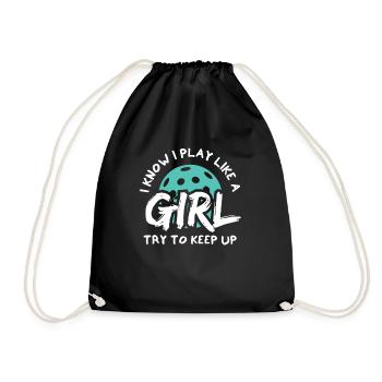 Je sais que je joue comme une fille essayer de suivre - Sac de sport léger - noir - Devant