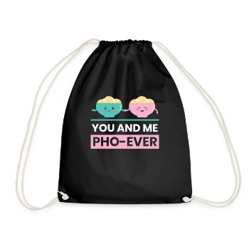 You And Me Pho Ever Vietnamese Pho Soup - Drawstring Bag - black - Front