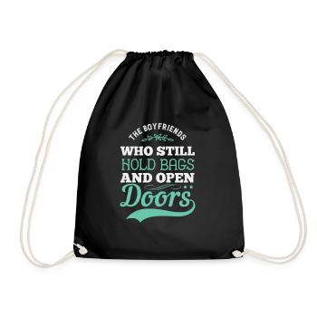 The Boyfriends who still hold bags and open doors - Drawstring Bag - black - Front