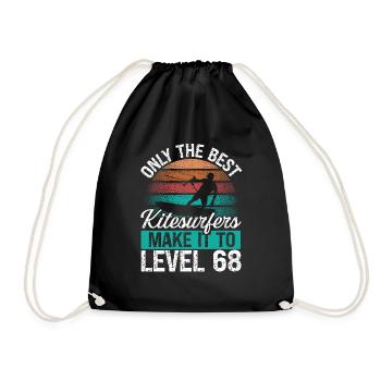 68 Kitesurf Niveau 68 Ans Rétro Kitesurf - Sac de sport léger - noir - Devant