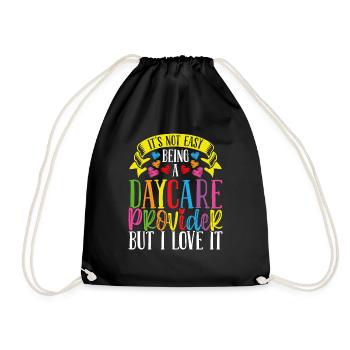Daycare Provider Appreciation Childcare Teacher - Drawstring Bag - black - Front