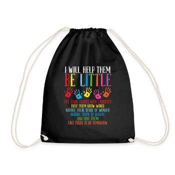 Daycare Teacher Day Care Childcare Provider - Drawstring Bag - black - Front