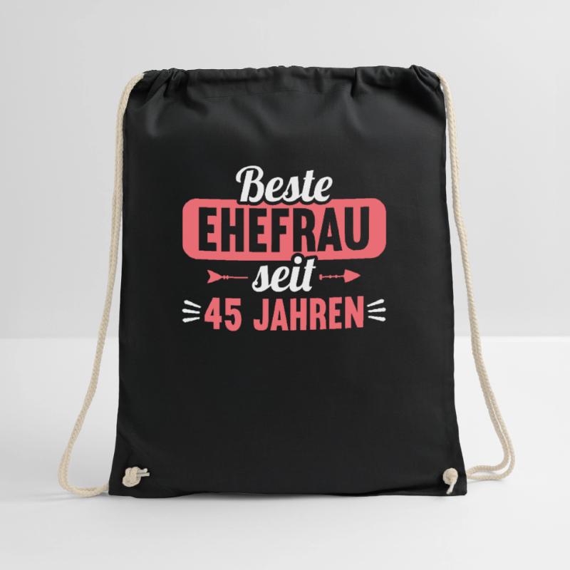 Beste Ehefrau Bester Ehemann seit 45 Jahren Turnbeutel