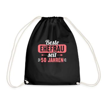 Beste Ehefrau Bester Ehemann seit 50 Jahren - Turnbeutel - Schwarz - Vorne