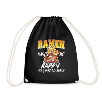 Ramen me rend heureux toi, pas tellement de thé drôle - Sac de sport léger - noir - Devant