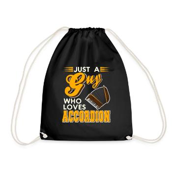 Juste un gars qui aime l’accordéon T-Shirt génial - Sac de sport léger - noir - Devant
