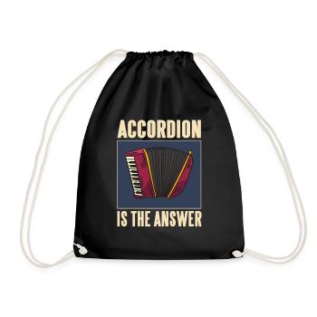 L’accordéon est la réponse Drôle de designs T-shirt - Sac de sport léger - noir - Devant