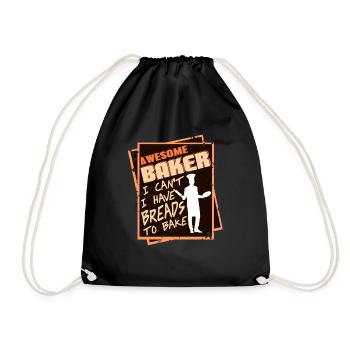 Boulanger génial je ne peux pas avoir des pains à cuire - Sac de sport léger - noir - Devant