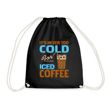 Il ne fait jamais trop froid pour le café glacé Drôle de thé - Sac de sport léger - noir - Devant