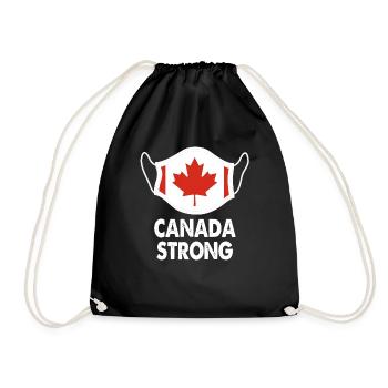 Canada Strong Canadian - Drawstring Bag - black - Front