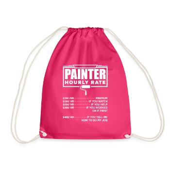 Peintre Peinture Peintre Tarif horaire - Sac de sport léger - fuchsia - Devant