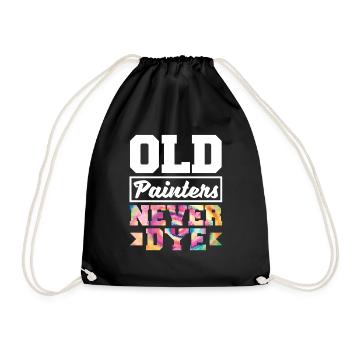 Peintre Peinture Vieux Peintres Jamais Teint Drôle - Sac de sport léger - noir - Devant