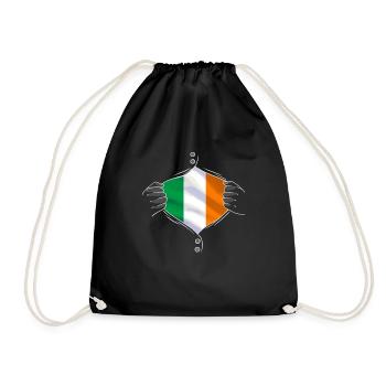 Drapeau irlandais fier irlandais - Sac de sport léger - noir - Devant