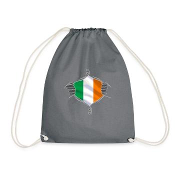 Ireland flag proud irish - Turnbeutel - Grau - Vorne