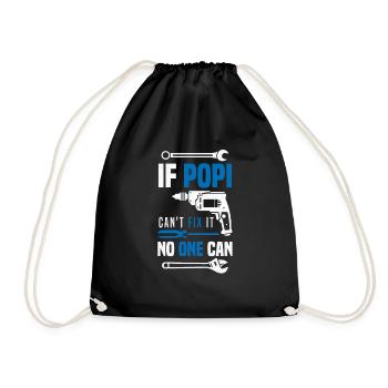 Si Popi ne peut pas réparer personne ne peut grand-père artisan - Sac de sport léger - noir - Devant