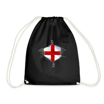 England flag proud - Turnbeutel - Schwarz - Vorne