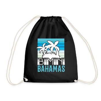 Retro Beach Bahamas 2022 Tropical Hello Summer - Turnbeutel - Schwarz - Vorne