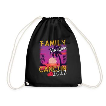 Family Vacation 2022 Tropical Hello Summer - Turnbeutel - Schwarz - Vorne