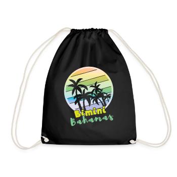 Vintage Beach Bahamas 2022 Tropical Hello Summer - Turnbeutel - Schwarz - Vorne