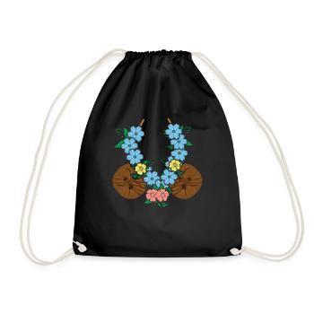 Plage 2022 Tropical Coconut Floral Summer - Sac de sport léger - noir - Devant