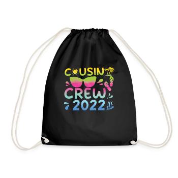 Cousin Crew 2022 Vacation Tropical Hello Summer - Turnbeutel - Schwarz - Vorne