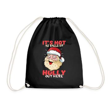 Beach Christmas Hot Balls Santa Summer 2022 - Turnbeutel - Schwarz - Vorne