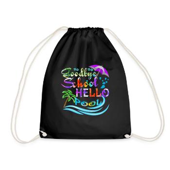 Bonjour Piscine Journée d’École Joyeux Dernier Cours - Sac de sport léger - noir - Devant