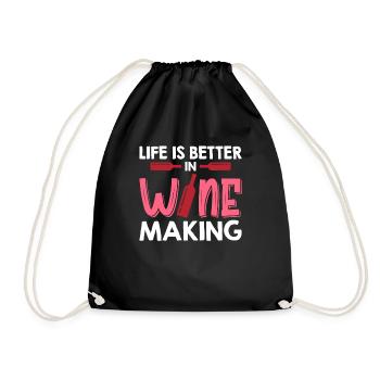 La vie est meilleure dans la vinification - Sac de sport léger - noir - Devant