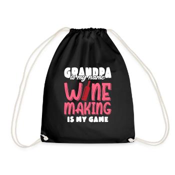 Grand-père est mon nom Vin faisant mon jeu - Sac de sport léger - noir - Devant