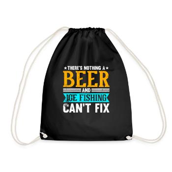 Rien qu’une bière et la pêche sur glace ne peuvent pas réparer - Sac de sport léger - noir - Devant