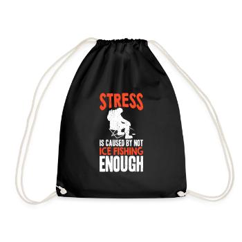 Le stress est causé par le fait de ne pas pêcher sur la glace - Sac de sport léger - noir - Devant