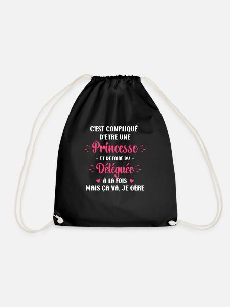 C est compliqué princesse et Déléguée - Sac de sport léger - noir