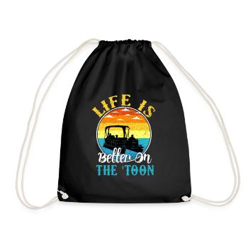 La vie est meilleure sur le lac Toon En été - Sac de sport léger - noir - Devant