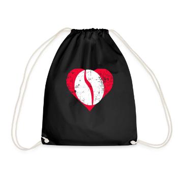 Navy Bean Heart - Turnbeutel - Schwarz - Vorne