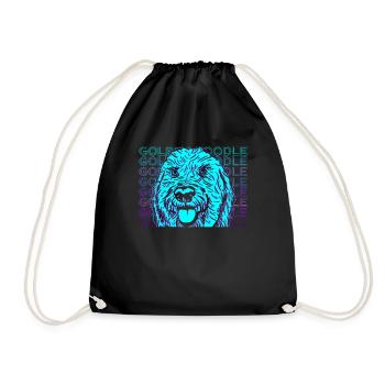 Golden Doodle Retro - Turnbeutel - Schwarz - Vorne